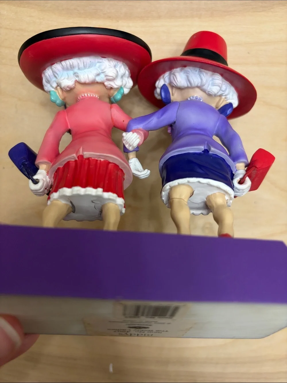 The Biddy Ladies #4507 Whimsical Red and Purple Friendship Figurine